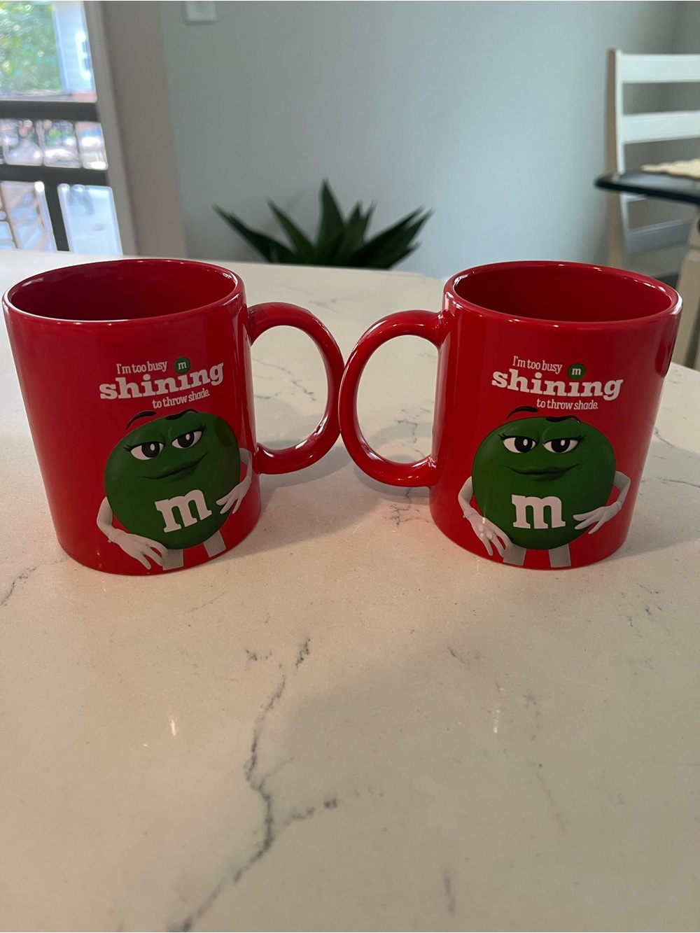 M&M'S Red M&M Character Ceramic Coffee Mugs - Pair